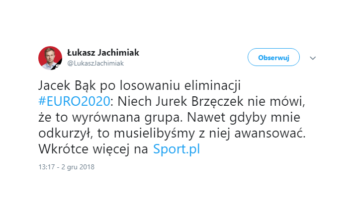 Jacek Bąk o słowach Brzęczka nt. grupy Polski... xD